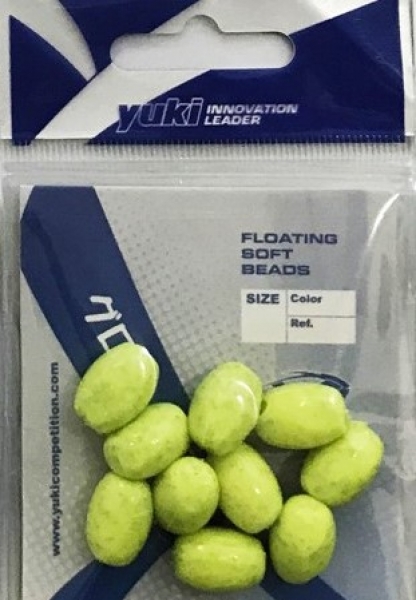 Yuki Floating Soft Beads yellow glow Gr. L